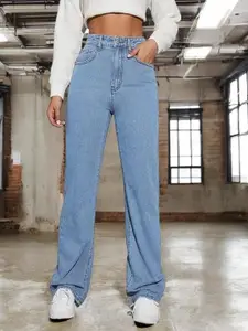 RIVI Women Jean Boyfriend Fit High-Rise Stretchable Jeans