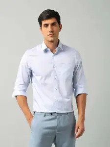 Arrow Men Classic Fit Spread Collar Geometric Printed Cotton Formal Shirt