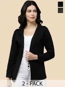 Kryptic Pack Of 2 Cotton Open Front Shrug