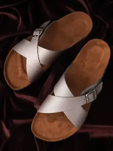 MOZAFIA Women Open Toe Flats with Buckles