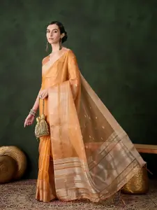 DEVATITHI Woven Design Zari Organza Saree