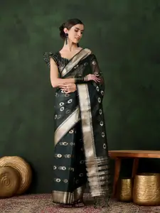 DEVATITHI Woven Design Zari Organza Saree