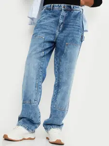 max Men Mildly Distressed Heavy Fade Jeans