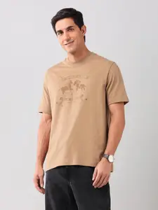 U.S. Polo Assn. Denim Co. Men Graphic Printed Round Neck Cotton T-shirt