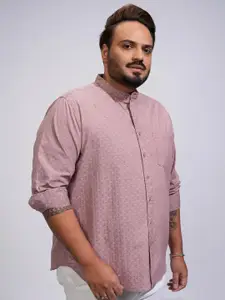 HIGHLANDER Men Washed Mandarin Collar Casual Shirt