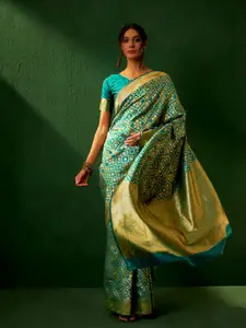 DEVATITHI Woven Design Zari Silk Blend Banarasi Saree