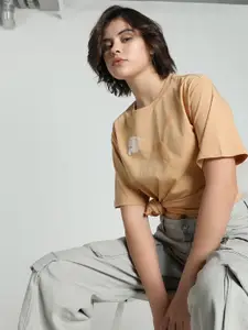 Puma Women Her Graphic Printed Relaxed Fit Tee