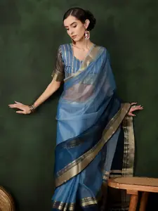 DEVATITHI Zari Organza Saree