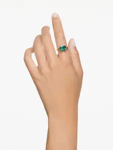 SWAROVSKI Gold-Plated Crystal Stones Studded Finger Ring