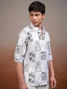 HIGHLANDER Men Embroidered Casual Shirt