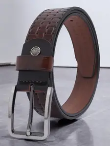 Provogue Men Textured Leather Formal Belt