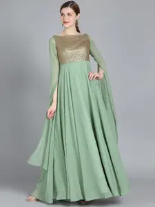 Ethnovog Women Embellished Maxi Dress