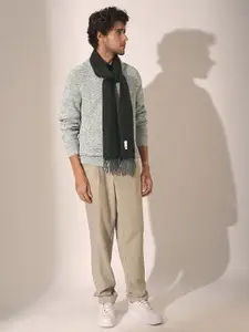 SELECTED Men Cable Knit Cotton Cardigan