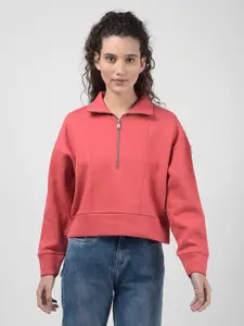 Numero Uno Women Regular Fit Crop Pullover Sweatshirt