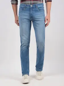 Numero Uno Men Straight Fit Light Fade Mid-Rise Stretchable Jeans