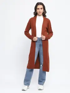 Madame Self Design Longline Open Front Shrug