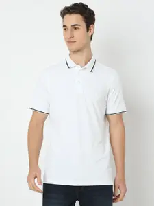 SPYKAR Men Solid Polo Collar Cotton T-shirt