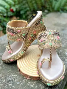 V-WALK Embellished Party Wedge Sandals