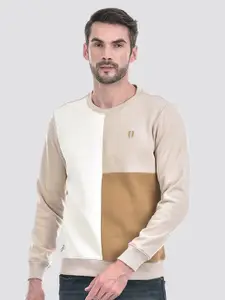 Numero Uno Men Colourblocked Round Neck Pullover Sweatshirt