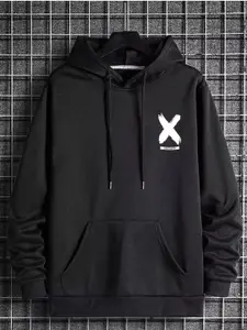 ZEN1 FASHION Men Printed Hooded Pullover Sweatshirt