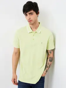 SPYKAR Men Polo Collar Applique Slim Fit T-shirt