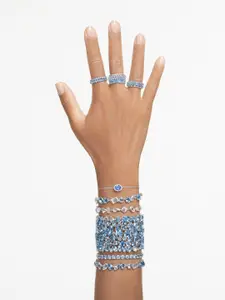 SWAROVSKI MATRIX Rhodium-Plated Crystals Studded Finger Ring