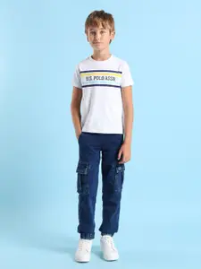 U.S. Polo Assn. Kids Boys Brand Logo Printed T-shirt