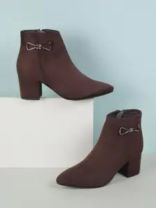 Mochi Women Casual Block-Heeled Regular Boots