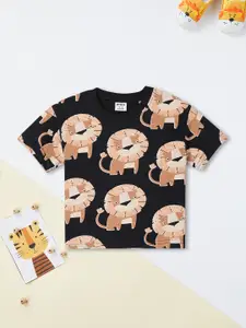 max Boys Graphic Printed Round Neck Cotton T-shirt