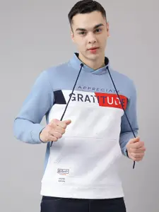 Richlook Men Printed Mock Collar Sweatshirt