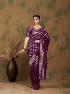 DEVATITHI Woven Design Zari Silk Blend Kanjeevaram Saree