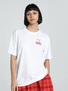 Puma Women Road To Unity Printed Pure Cotton Relaxed Fit Short Sleeve T-Shirt