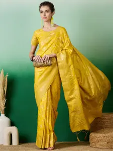 DEVATITHI Woven Design Zari Dola Jacquard Saree