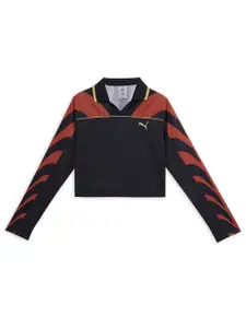 Puma Girls Road To Unity Youth Slim Fit Crop Football Jersey