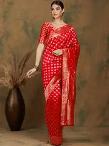 DEVATITHI Woven Design Zari Silk Blend Kanjeevaram Saree