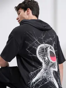 HIGHLANDER Marvel Spider Man Men Oversized Drop Shoulder Hoody Sweatshirt