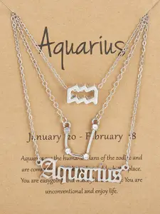 Just Lil Things Artificial Stones Studded Pendant With Chains