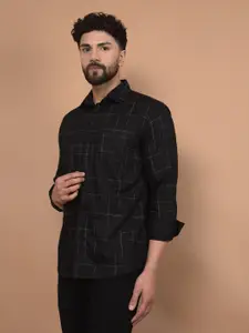 Crimsoune Club Men Premium Slim Fit Spread Collar Multi Striped Cotton Casual Shirt