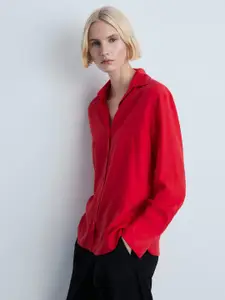 MANGO Relaxed Fit Fluid Casual Shirt