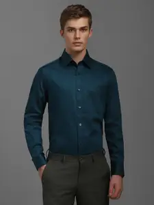 Louis Philippe Men Classic Fit Spread Collar Floral Printed Cotton Formal Shirt