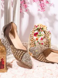 DIVASTRI Women Ethnic Open Toe Flats