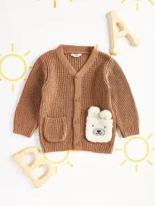 max Boys Cable Knit Cardigan