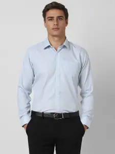 Van Heusen Men Spread Collar Textured Cotton Formal Shirt