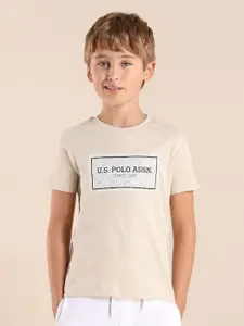 U.S. Polo Assn. Kids Boys Brand Logo Printed T-shirt