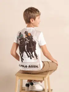 U.S. Polo Assn. Kids Boys Brand Logo Printed T-shirt