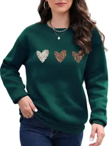 KASHIAN Women Printed Hooded Sweatshirt