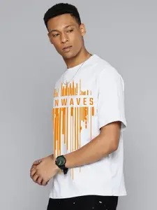 Moda Rapido Men Typography Printed Round Neck Cotton Oversized Fit T-shirt