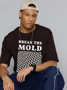 Moda Rapido Men Typography Printed Round Neck Cotton Oversized Fit T-shirt