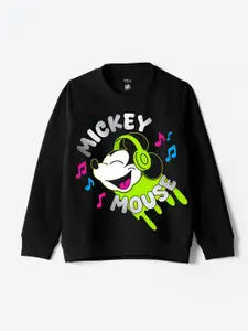 YK Disney Boys Graphic Printed Pure Cotton Sweatshirt