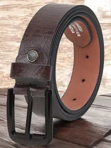 Provogue Men Textured Leather Formal Belt